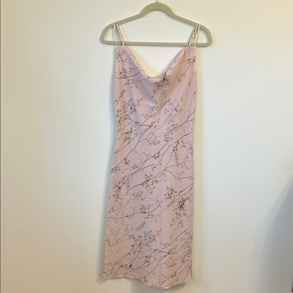 Vintage New York & Company Pale Pink Floral Slip Dress
